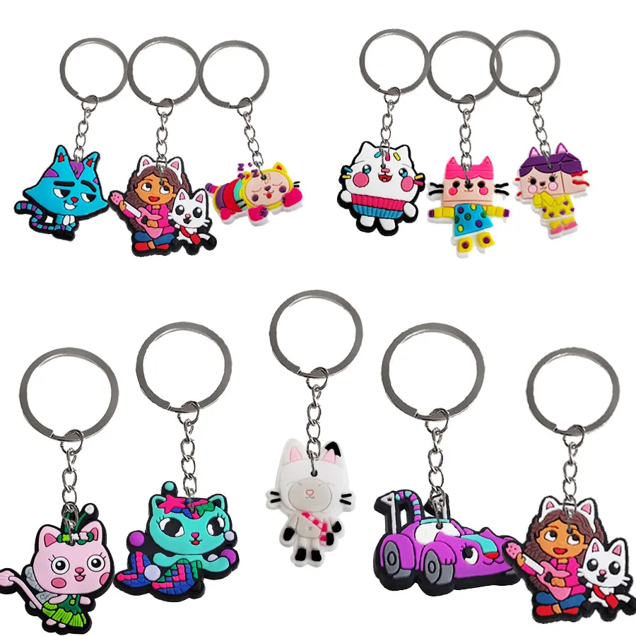 

10/20/30 шт., кукольный домик Габби, кошки, брелок из ПВХ, забавные сувениры для вечеринок, подвеска, сумка, брелок, аксессуары, рождественские наполнители для чулок