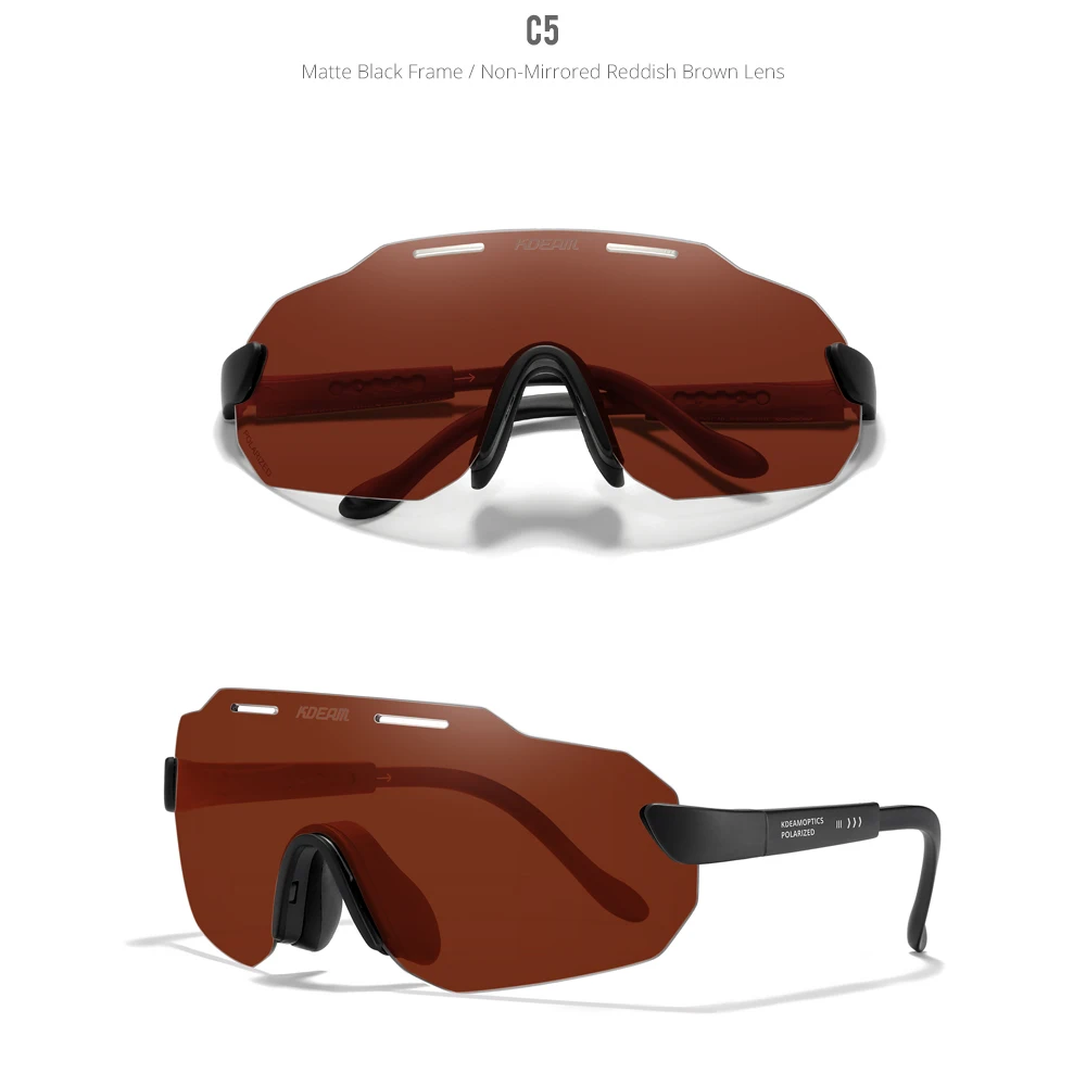 KDEAM Hohe-Ende Radfahren Gläser Ultra Licht TR90 Material Photochrome/Polarisierte Sonnenbrille Männer Einstellbare Tempel Länge – Detail 23