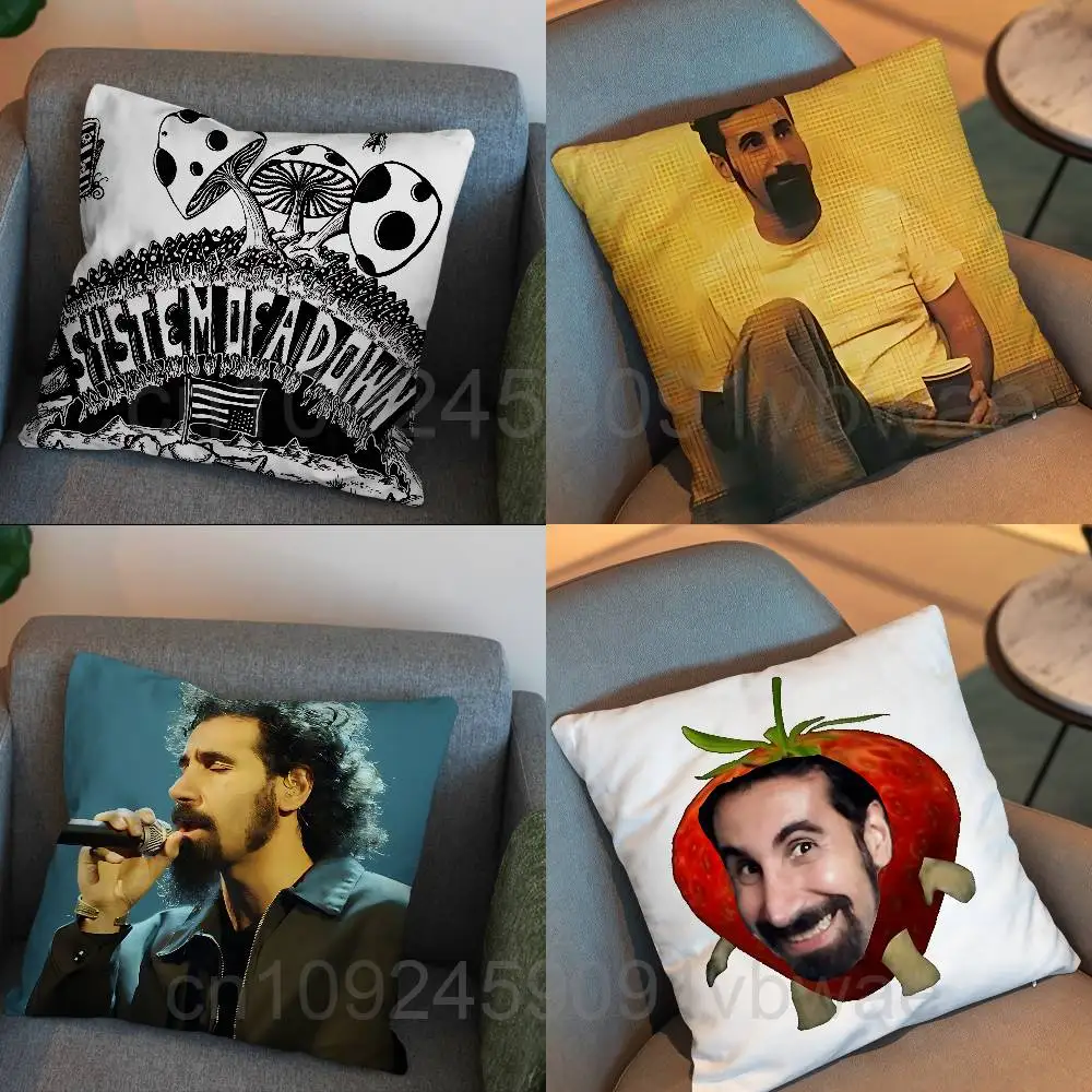 

Toxicity Chop Suey SOAD Pillow Case Sofa Living Room Bedroom Headboard Backrest Cushion Square Cushion Nap Time