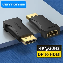 Vention DP to HDMI Adapter 4K30Hz Display Port Male to HDMI Female Converter for PC Laptop Projector Adapter DisplayPort to HDMI