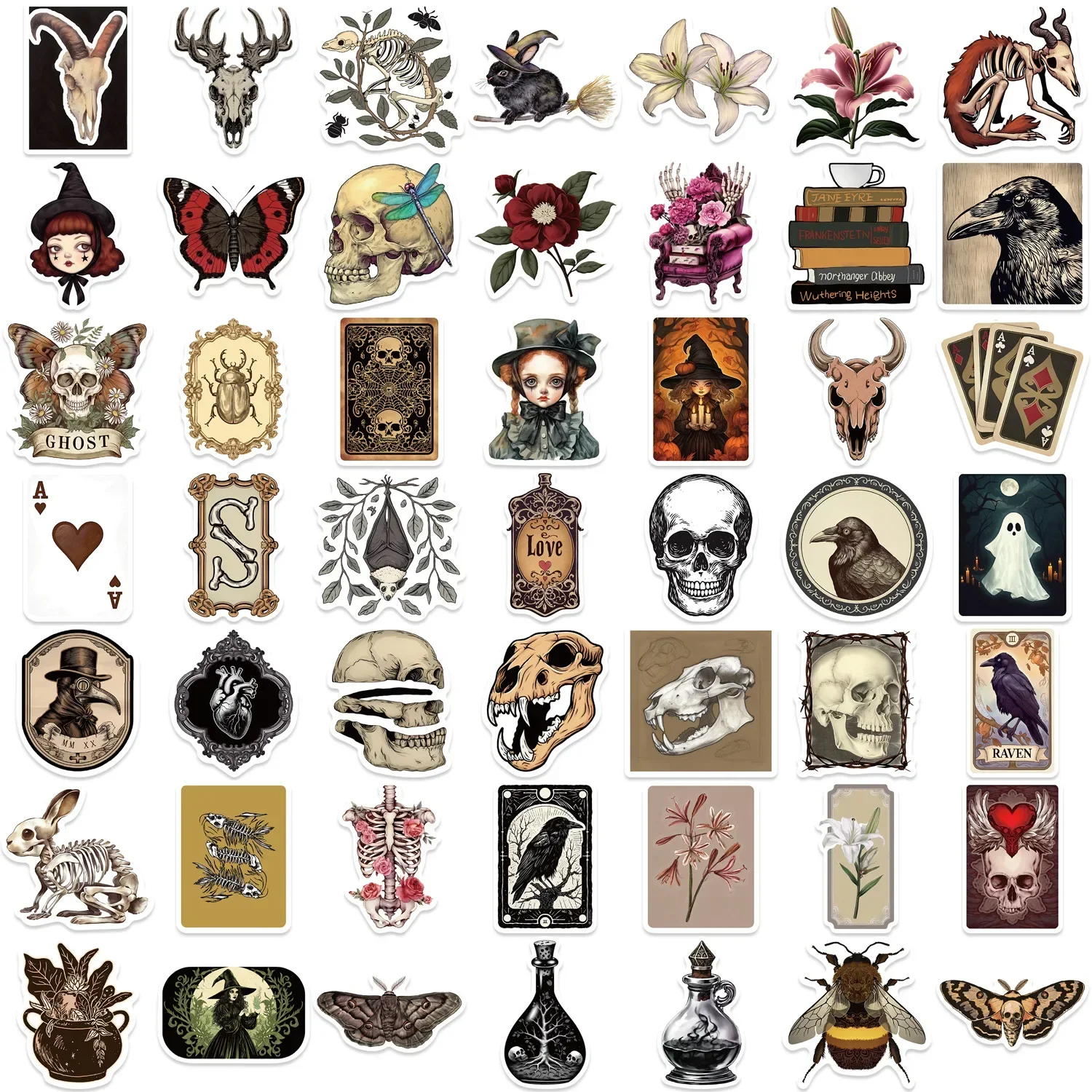 50PCS Creative dark gothic romantic sticker DIY personalized decoration mobile phone laptop desktop sticker
