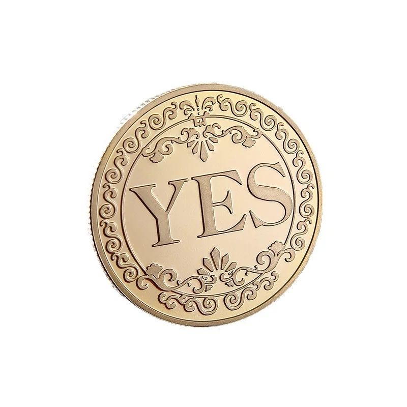 1PC Bronze Yes Or No Commemorative Coin Souvenir Non-Currency Game Prop Decision Coins Collection Decoration Crafts