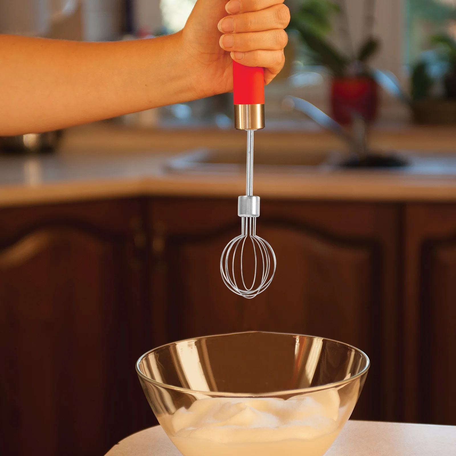 

2Pcs StainlessSteel EggBeater HandHeld MixerWand ElectricStirrer CreamEgg BeatingRod KitchenBarTools Portable