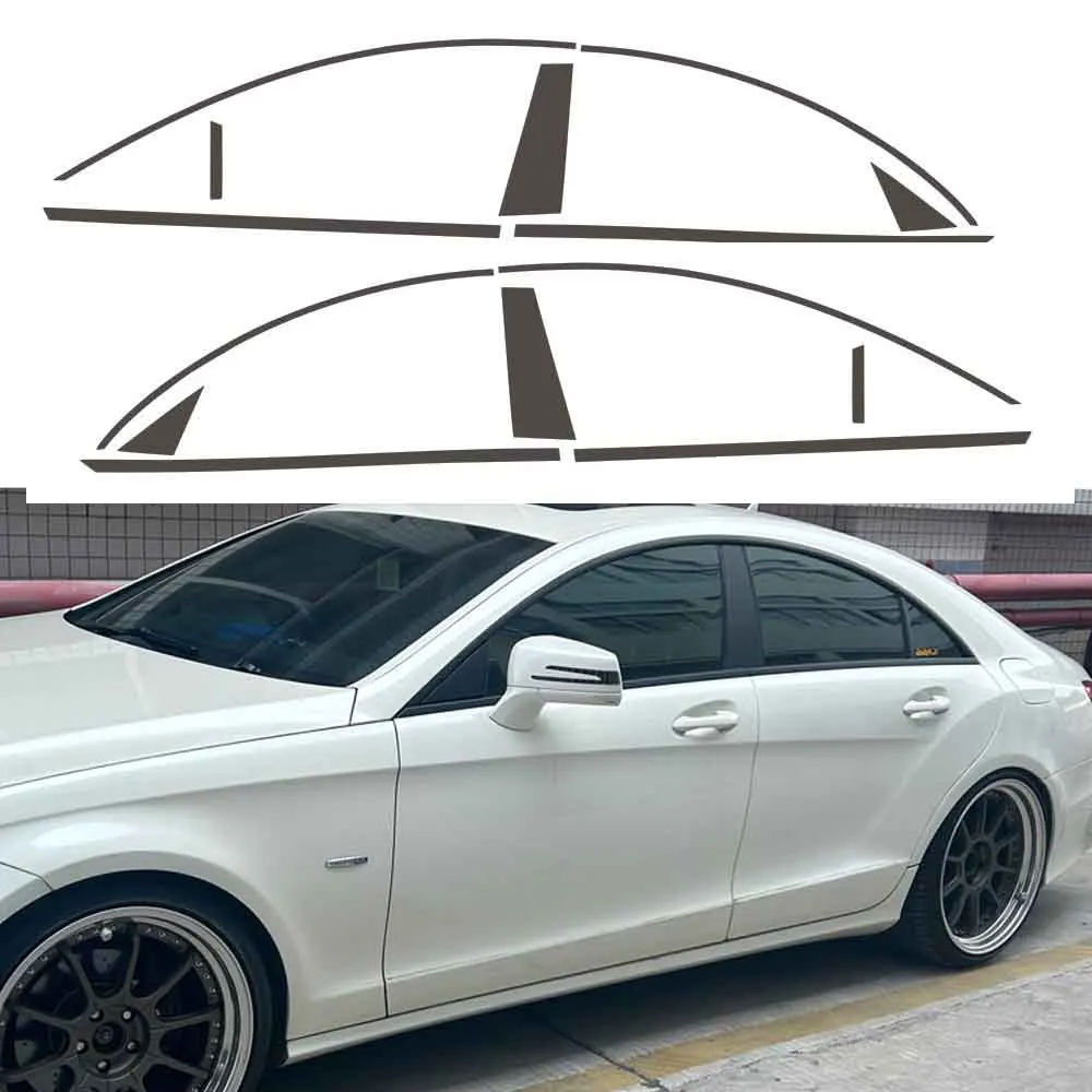 

Наклейка-накладка Chrome Delete Blackout для окон Mercedes-Benz CLS W218 2012-2017, матовая черная