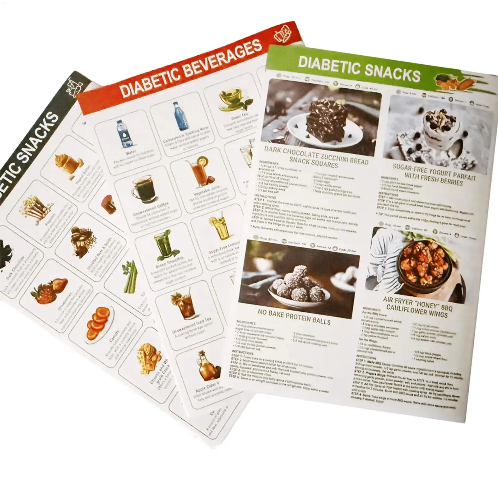 Healthy Food Chart Food Charts For Healthy Eating 3 Pieces Kitchen Reference Daily Planner Easy Read For Study Bedroom Front