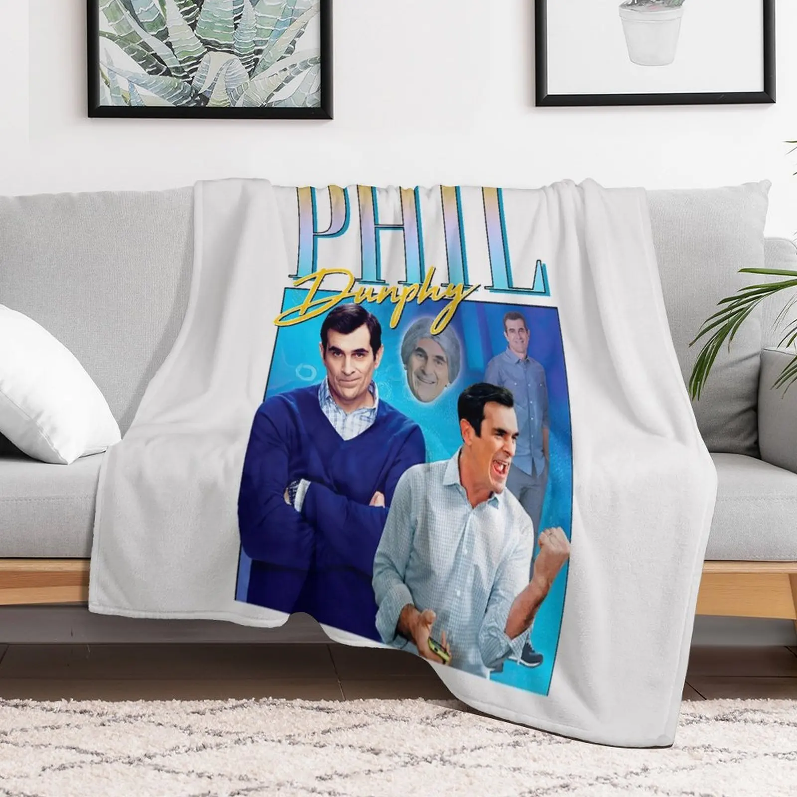 Phil-Dunphy-Homage Throw Blanket bed plaid Kid'S Comforter cosplay anime Blankets