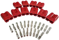 10 Packs Battery Connector 12-24V 50A 50Amp Battery Quick Connection Connector Plug for Car Motorcycle Recovery Winch Trailer