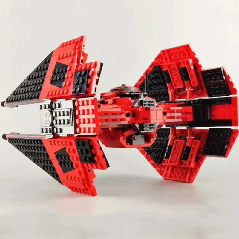 Blocs de construction de chasseur spatial cramoisi, 514 pièces, blocs de construction Tie-Fighter, jouets modèles pour enfants, cadeaux de fête de Festival de noël