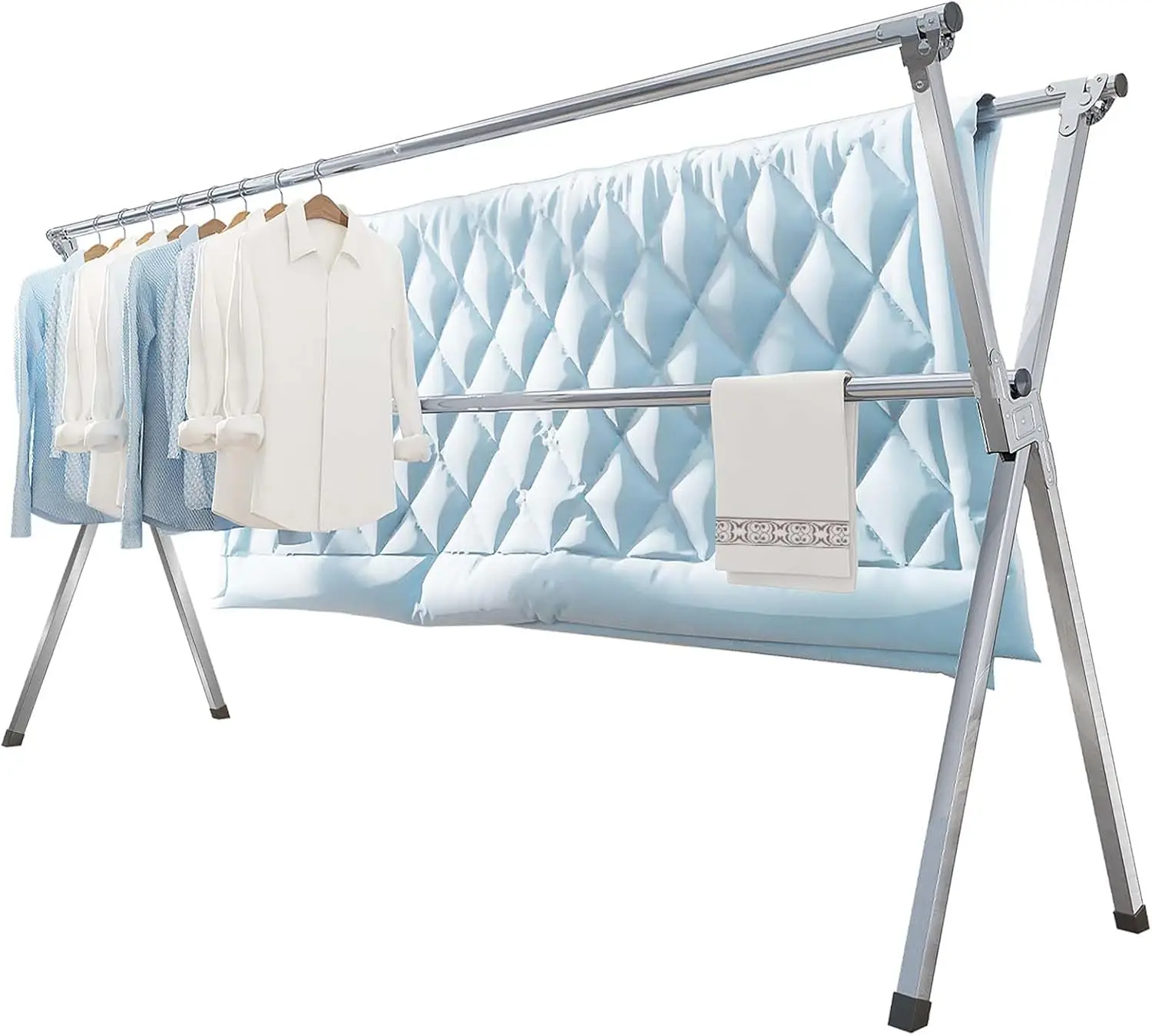

Clothes Drying Rack 79 Inches Folding Indoor Outdoor Drying Rack Clothing Collapsible Foldable Laundry Drying Rack Heavy Duty St