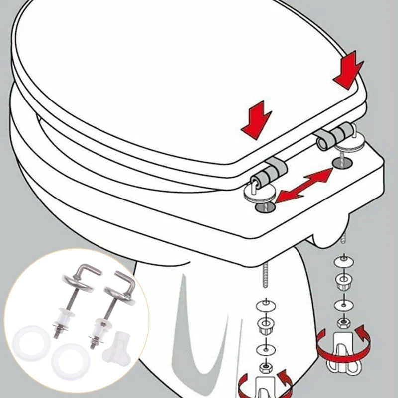

Набор инструментов премиум-класса для бесшумного крепления сиденья унитаза, соединитель для крышки унитаза из нержавеющей стали с монтажной шайбой