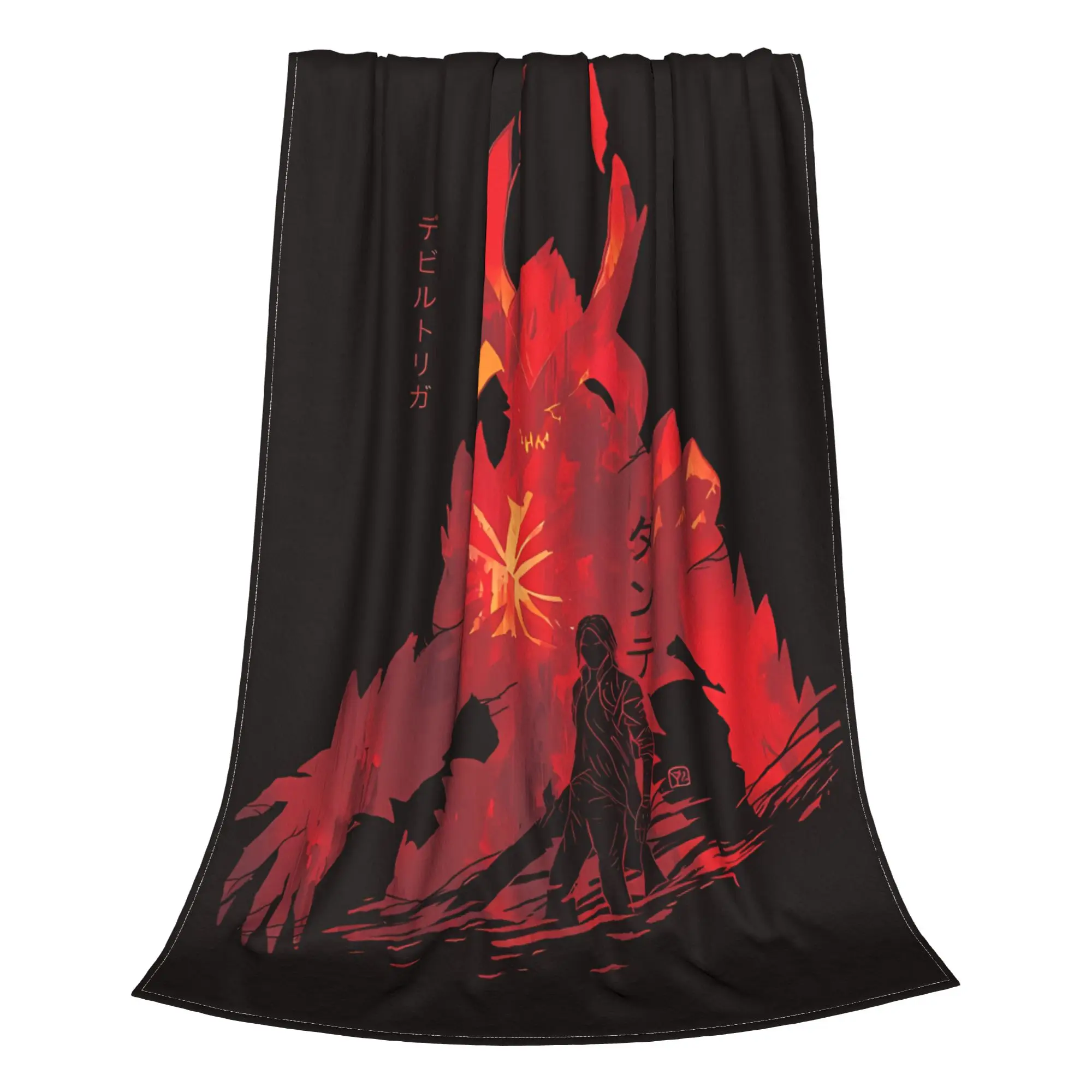 1PC Home Cutecore Giant Red Demon D-Devil May Cry Blanket Super Cosy Plush Home Living Room Sofa Halloween