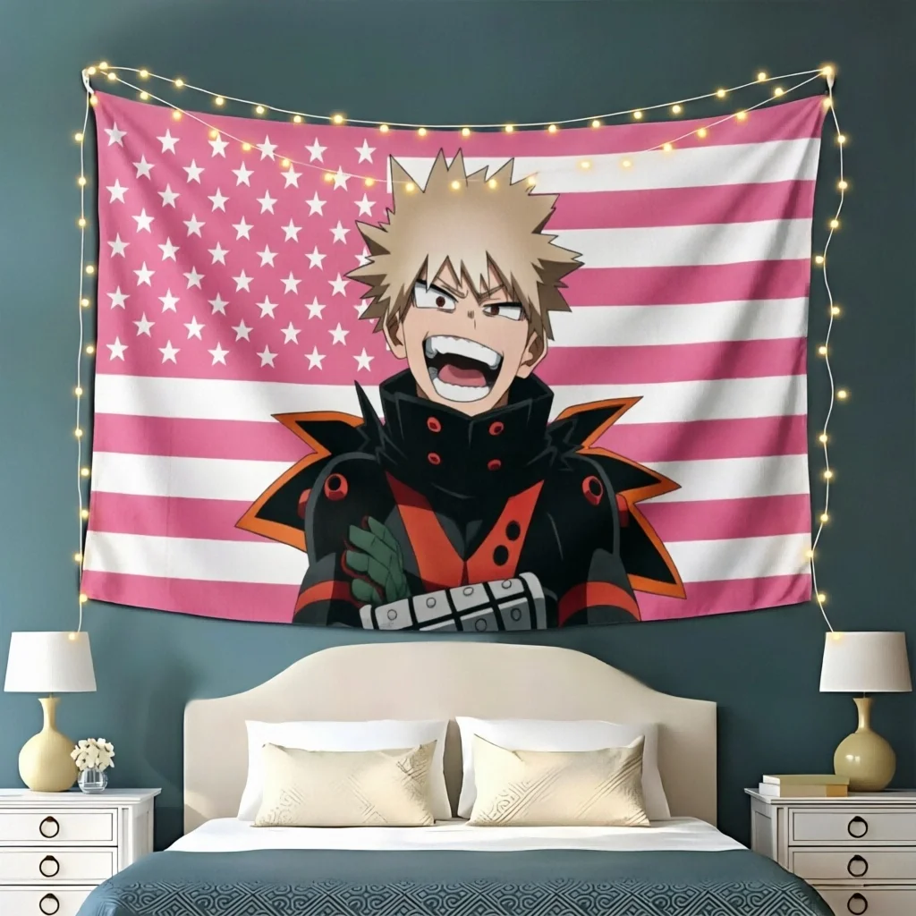 1pc Anime character Wall Hanging, Anime Aesthetic Decor, Ideal for Bedroom Home Outdoor Wall Decor, cool room stuff