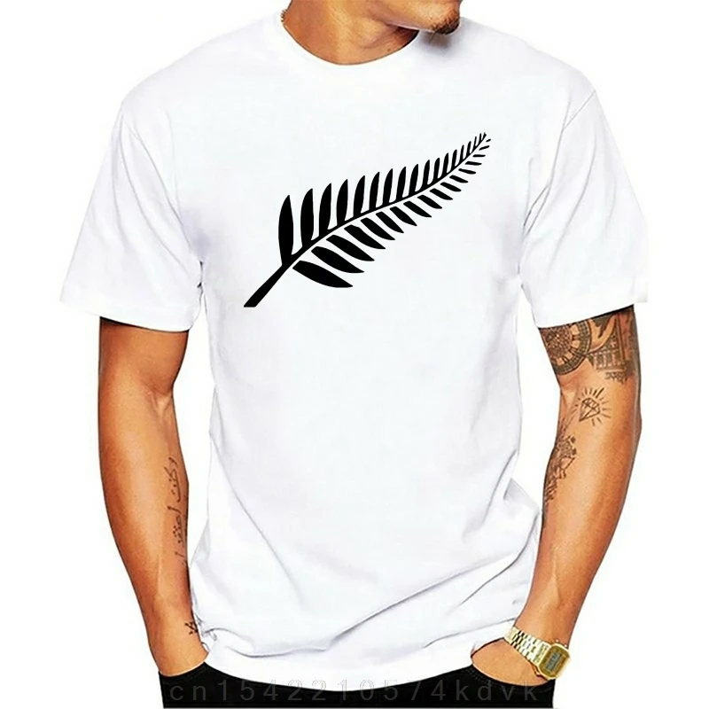 Nouvelle-zélande fougère rugby Tt chemise Kiwi t-shirt hommes femmes dessin animé décontracté court col rond popeline Cn (origine)