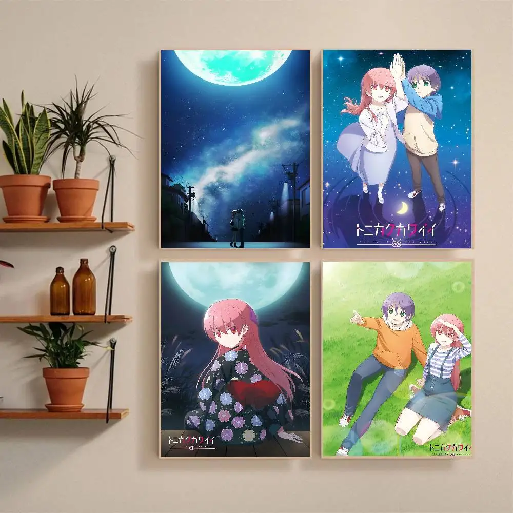 Classic Anime F-Fly M-Me to the Moon Manga Poster Self-adhesive Art Waterproof Paper Sticker Coffee House Bar Room Wall Decor