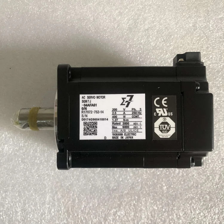 

SGM7J-04AFA61 400W YASKAWA servo motor new and original Yaskawa sigma-7 SGM7 series servomotor