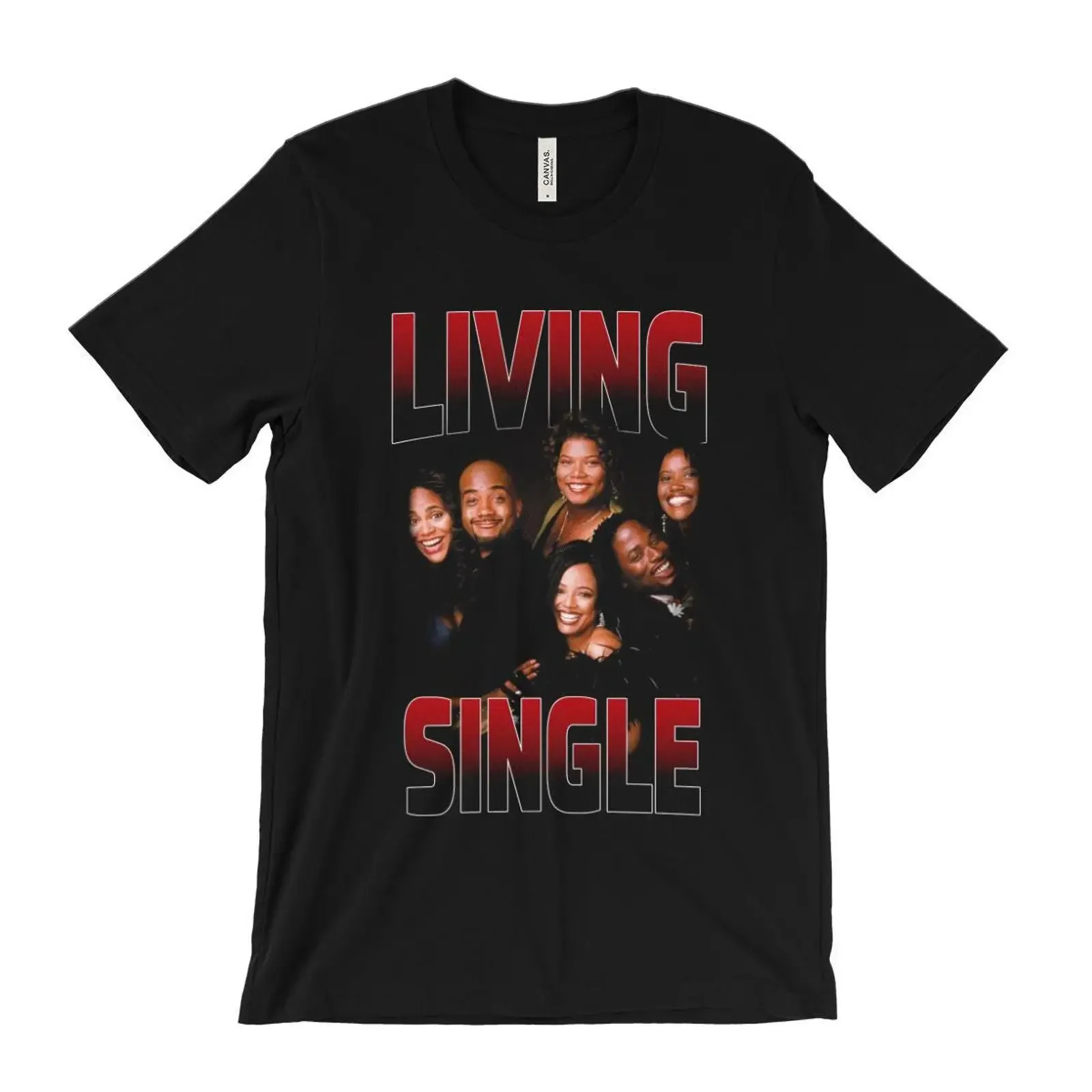 Camiseta Living Single, série de comédia dos anos 90, sitcom dos anos 1990, Queen Latifah, Kim Coles, Influência Cultural, vintage, lavada, respirável