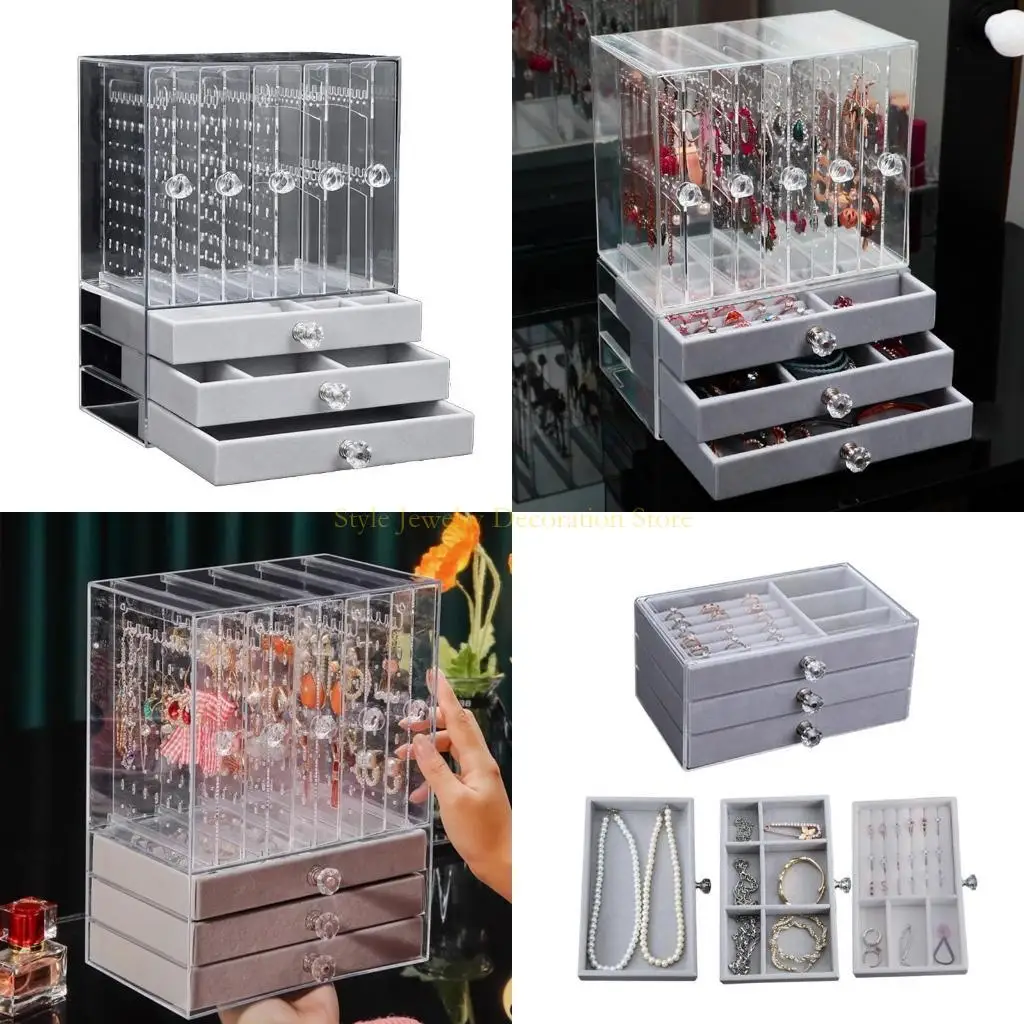

D46E Compact Jewelry Case Multi Tiered Jewelry Display Shelf