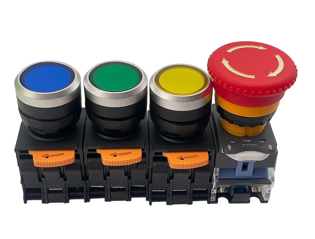 زر التبديل صندوق التحكم 12345 حفرة بدء إيقاف مصعد زر إيقاف الطوارئ مربع مؤشر ضوء صندوق صناعي مقاوم للماء