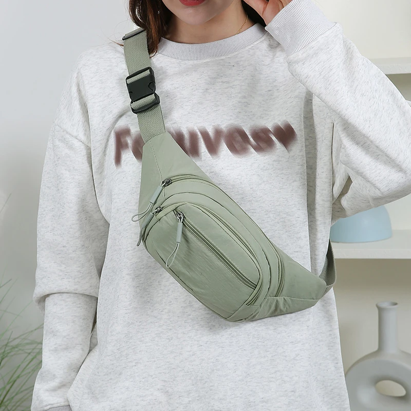 Verstellbare, wandelbare Hüfttasche für Damen – wasserdichte Nylon-Brusttasche zum Laufen, Reisen und für den täglichen Gebrauch – Detail 4