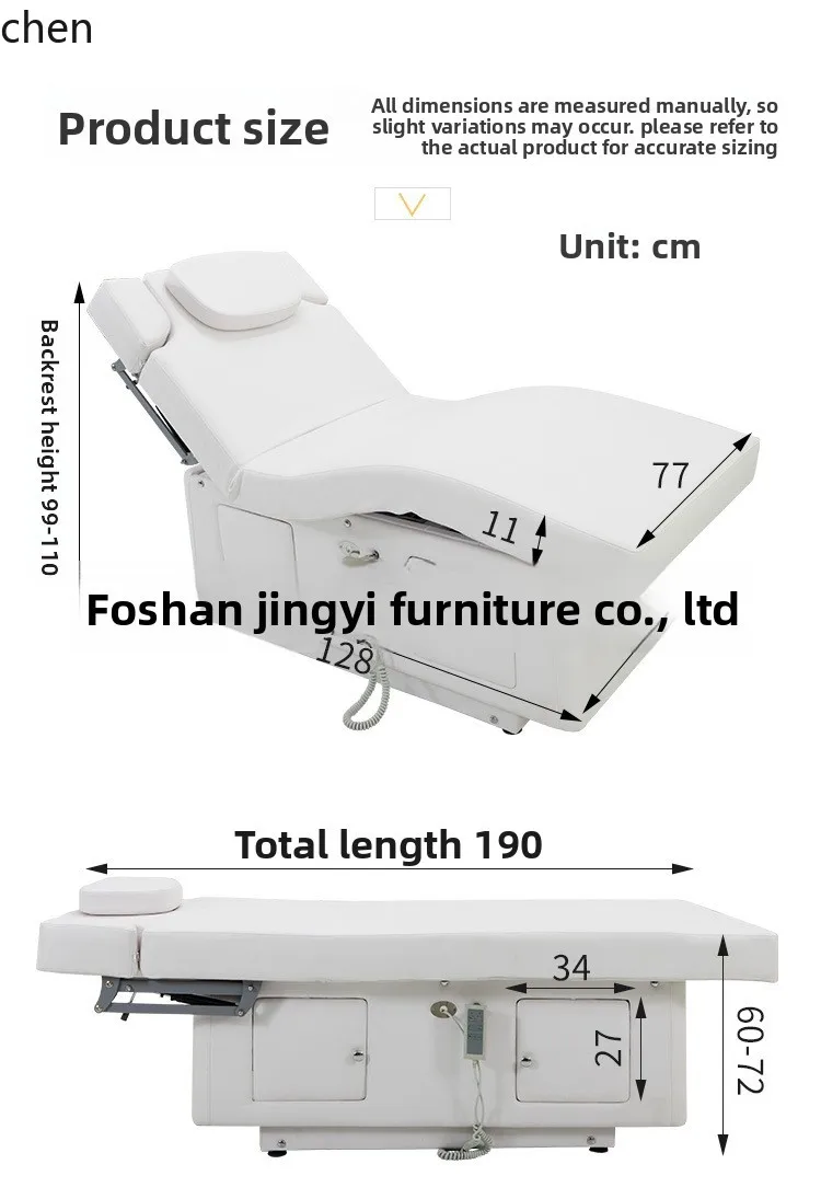 HXL Beauty Bed with Hole Constant Temperature Heating SPA Body Tattoo Embroidery Bed