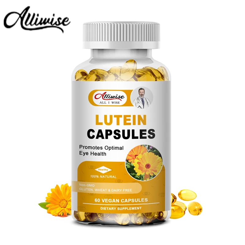 Alliwise 40mg Lutein Zeaxanthin капсулы для сухих глаз, поддержка снятия стресса, здоровье глаз