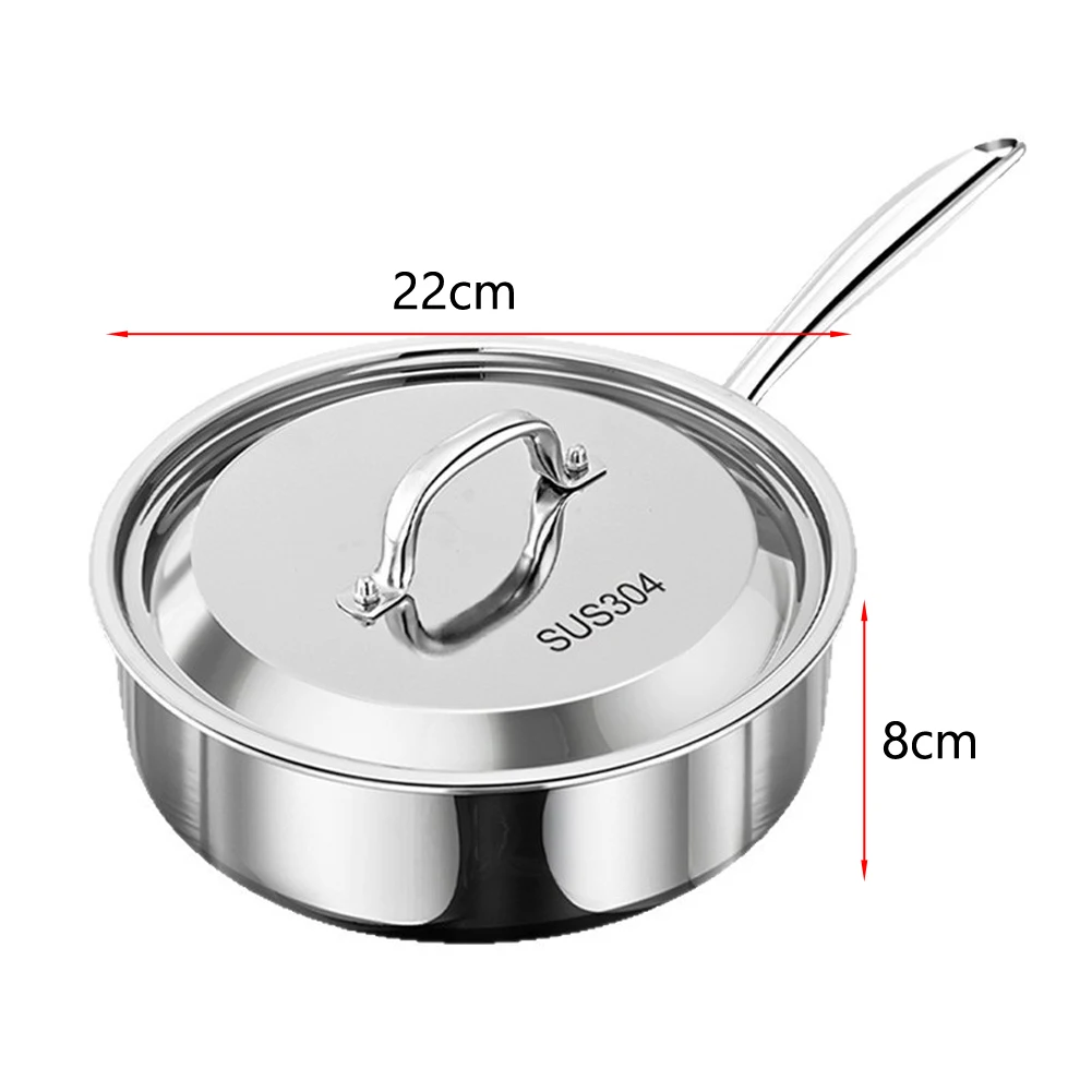 Induction Ready Skillet 316L Stainless Steel Pan Durability Even Heat Distribution For Induction Stove Induction