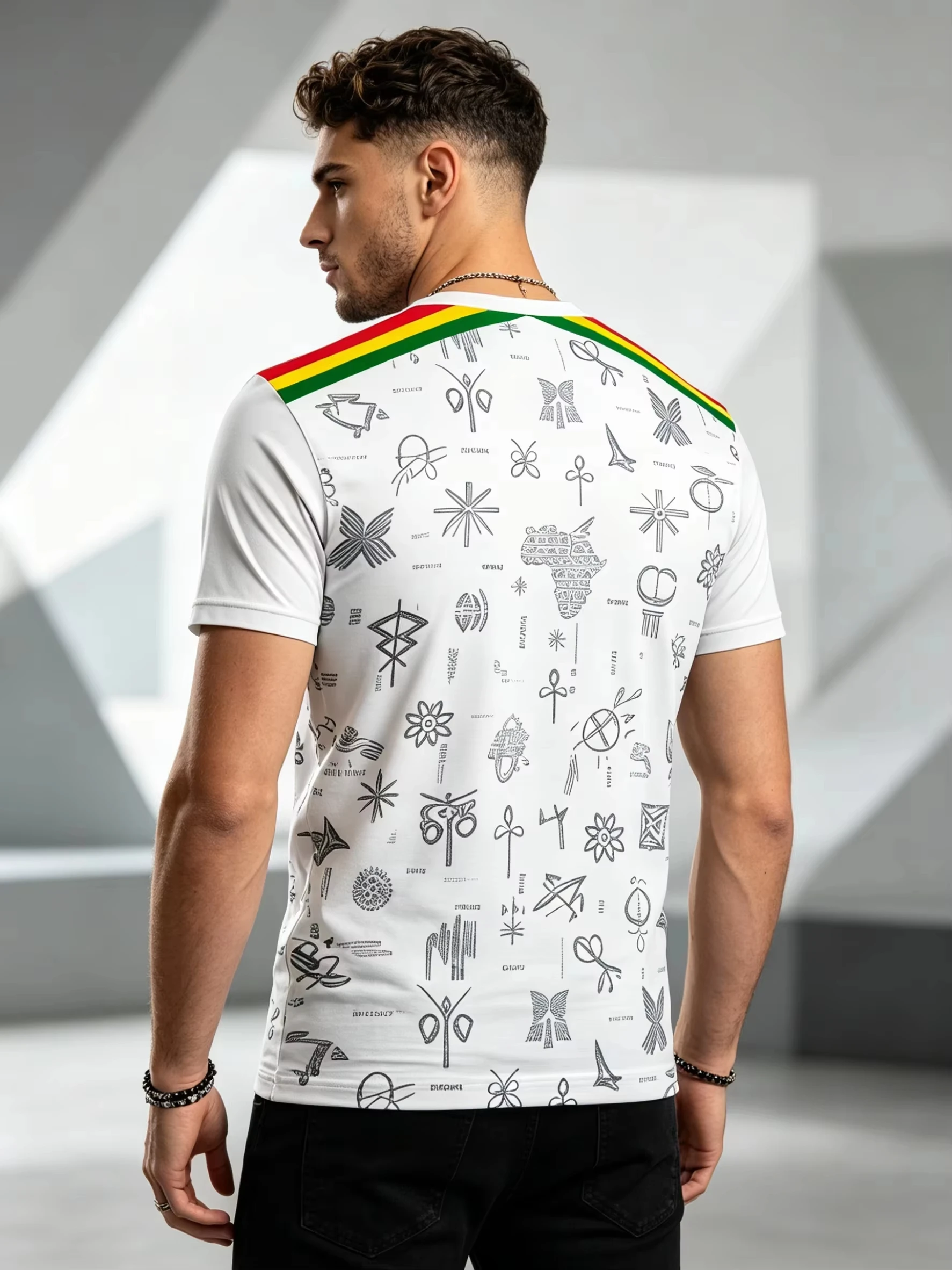 Ghana-Team-Trikot, authentischer ghanesischer Team-Fan-Stil, für Herren und Damen, geeignet für Training und Wettkampf, geeignet für alle Jahreszeiten – Detail 8