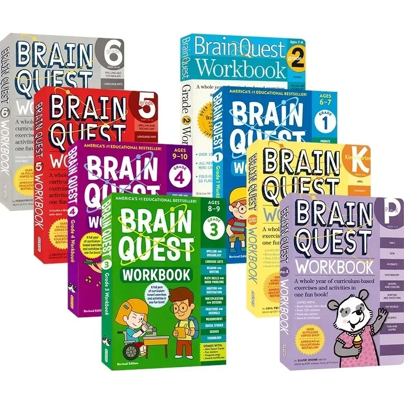 مصنف Brain Quest النسخة الإنجليزية من كتب بطاقات التنمية الفكرية أسئلة وأجوبة بطاقة Smart Child Kids