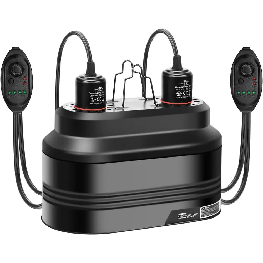 

Reptile Dual Light ixture with Dimming Switch and Timer, Deep Dome Reptile Heat Lamp ixture Double UVB Light ixture, Double Dome