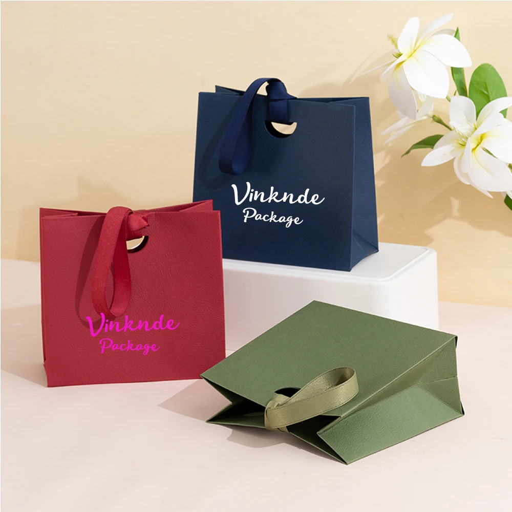 

Бумажная большая сумка с логотипом и принтом на заказ, роскошная бумажная сумка с узором личи, розничный бутик, ювелирные изделия для покупок, подарочная упаковка