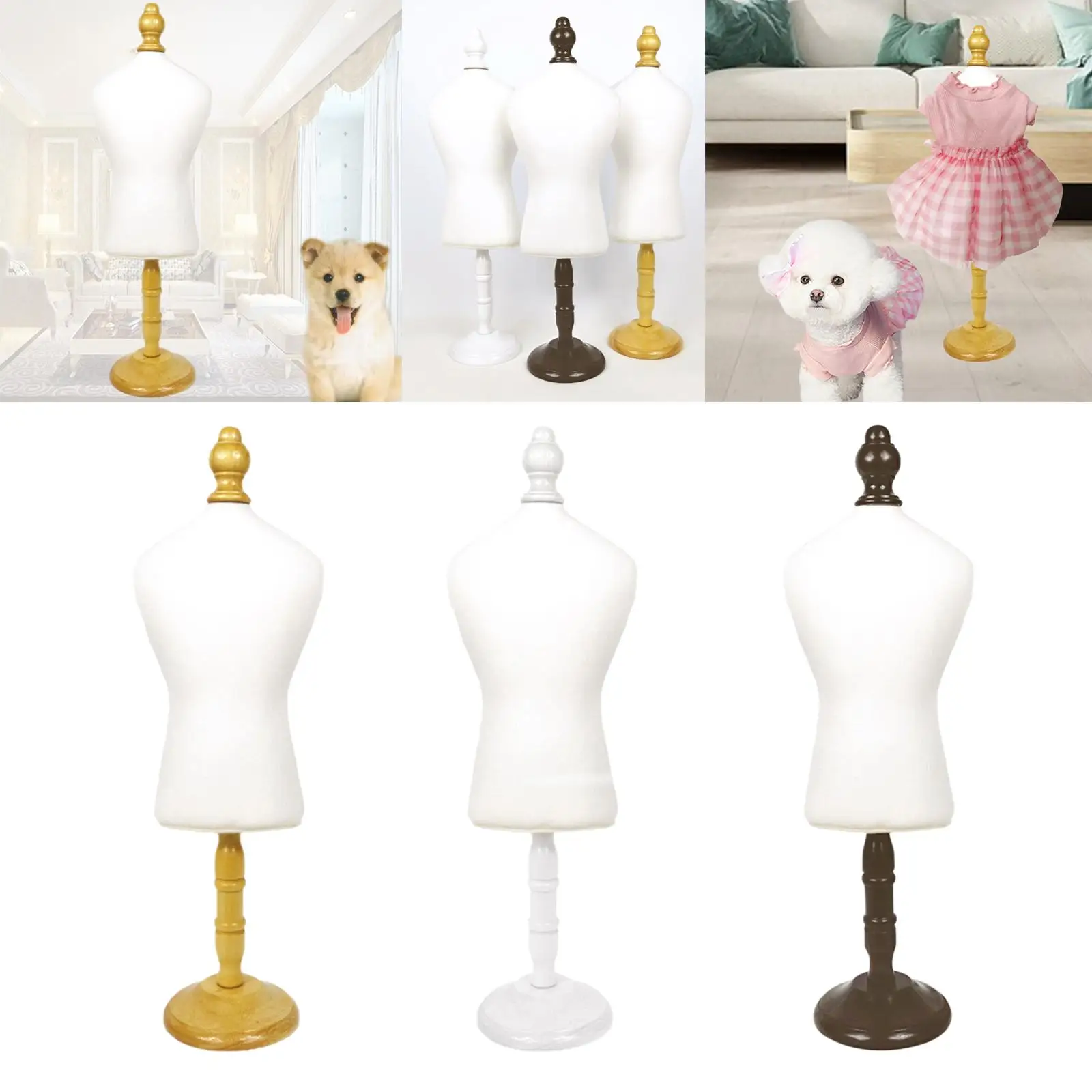 Fashion Dog Dress Form Mannequin for Miniature Sewing Dress Doll Clothes