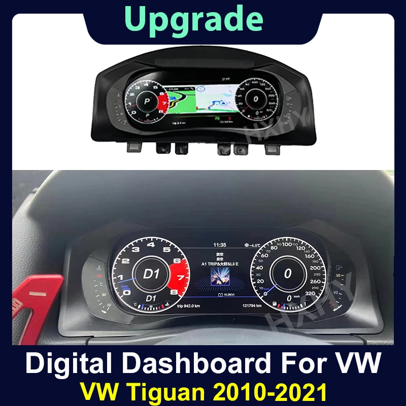 

2024 Latest Original Car Digital Cluster Instrument for VW Tiguan 2010-2021 LCD Speed Meter Dashboard