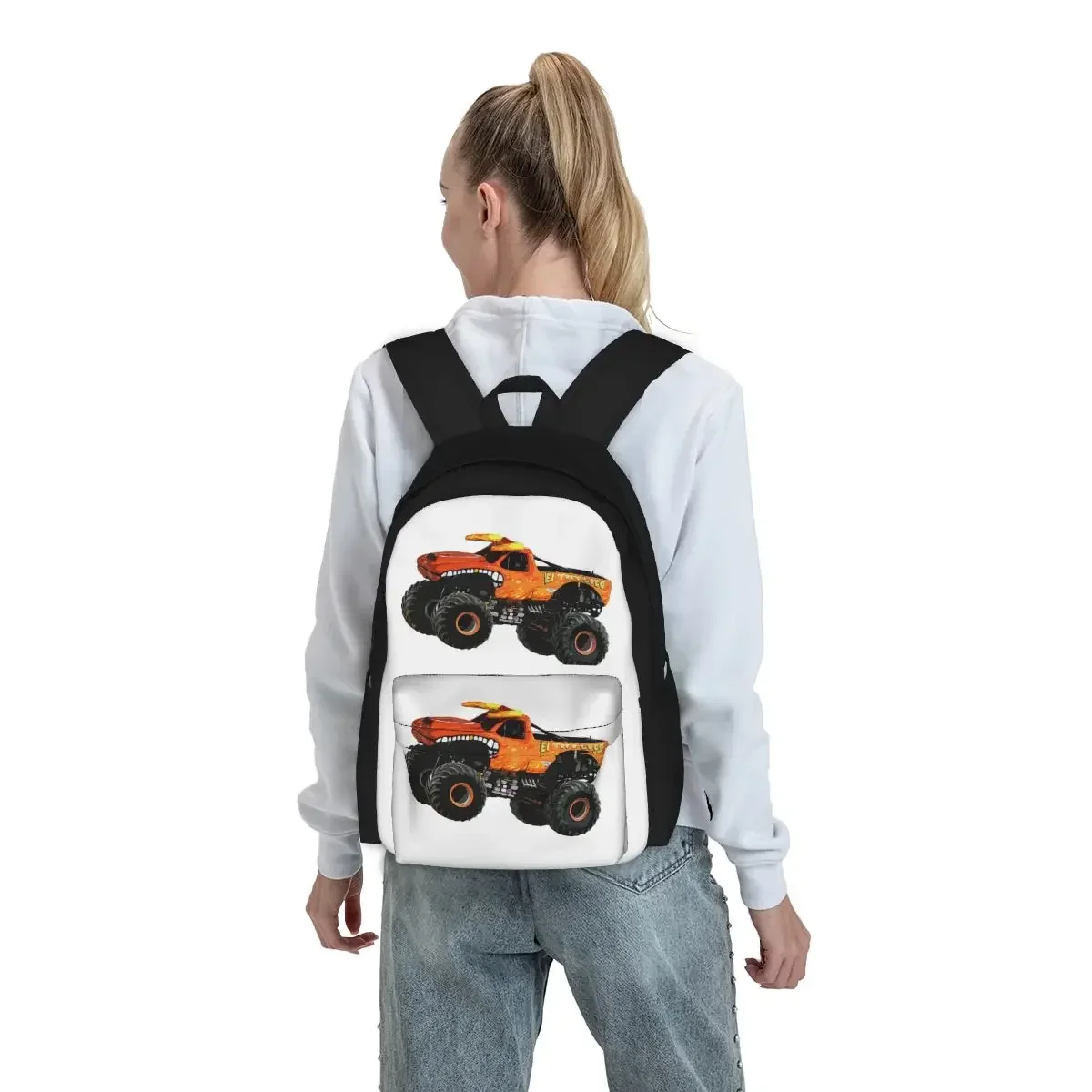 El Toro Loco Monster Truck Backpacks Boys Girls Bookbag Students School Bags Cartoon Kids Rucksack Travel Rucksack Shoulder Bag
