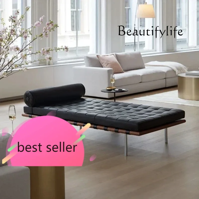 

Tr Living Room Bed Barcelona Sofa Bed Recliner Modern Leather Simple Office Hotel Designer Divan Dermis Bench Beach chair