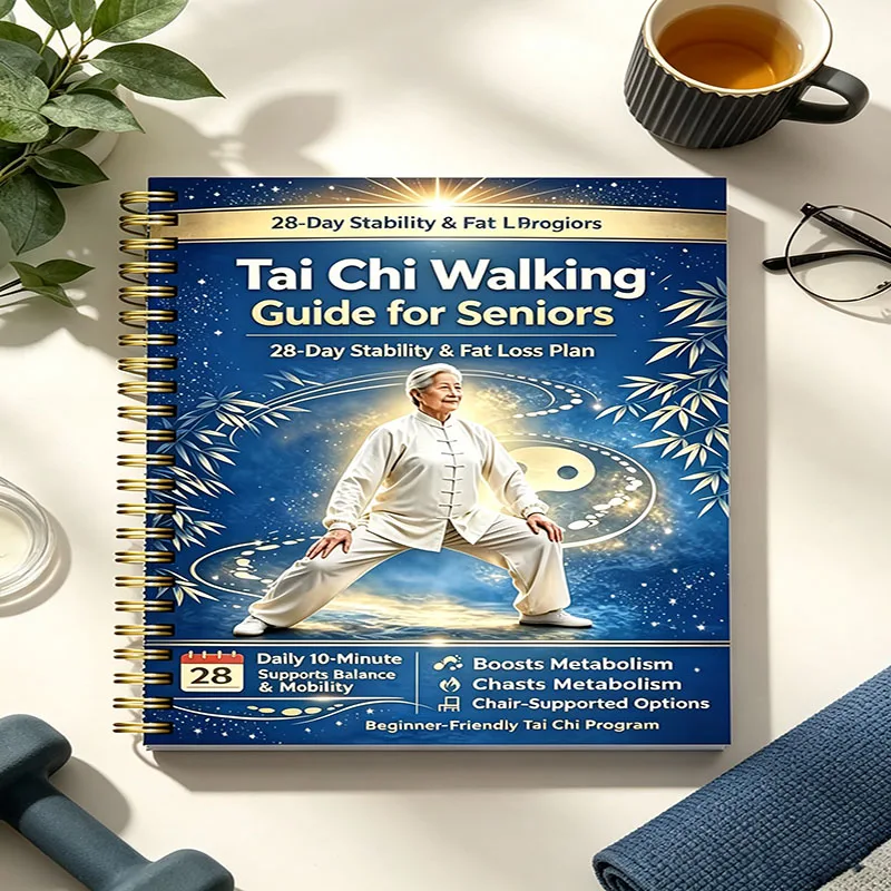 28‑Day Tai Chi Walking Weight‑Loss Guide for Seniors, Low‑Impact Joint‑Friendly Exercise Book With Chair‑Assisted Workout