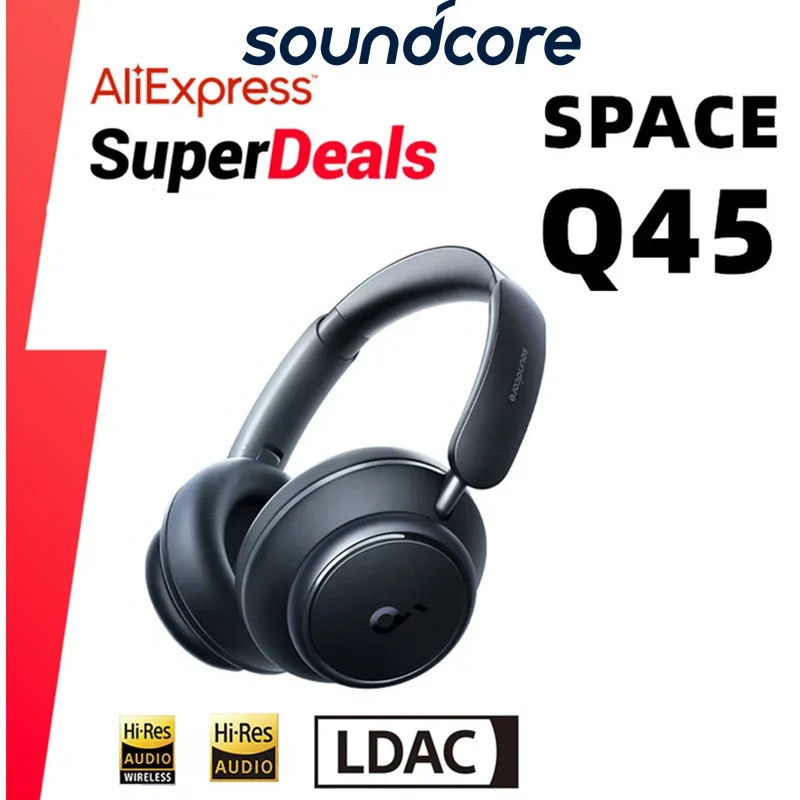 Original New Soundcore Space Q45 Wireless Bluetooth Headphones Triple Dynamic Active Noise Cancellation LDAC HiRes