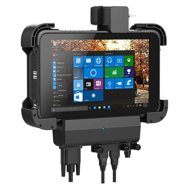 Windows 10 Tablet Pc 8 Inch Touch Screen 700Nits Ip67 Panel Pc Rugged Industrial Tablet With Zebra SE2707 Scanner