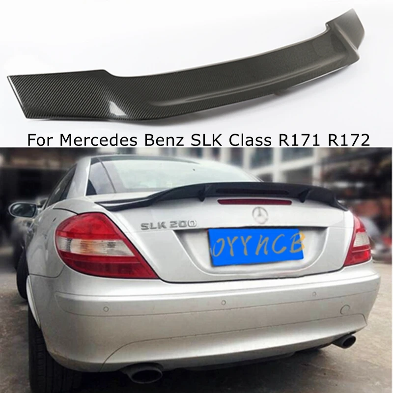 

Для Mercedes Benz SLK Class R171 R172 SLK200 SLK280 SLK300 SLK350 R стиль, задняя крышка багажника, спойлер из углеродного волокна 2004-2010