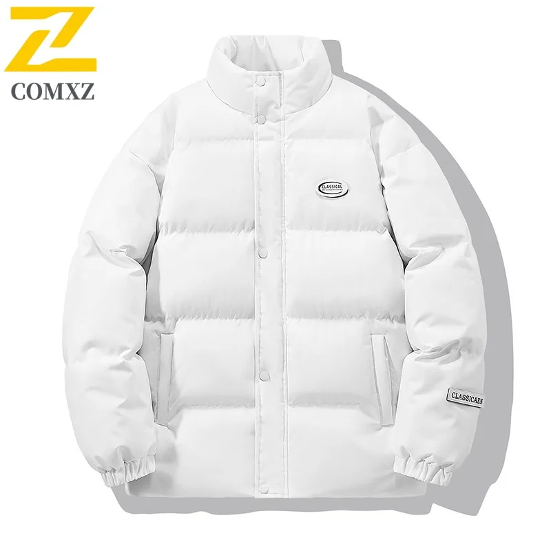 

COMXZ 2025 Winter New Unisex Couple Cotton Coat Loose Fit Puffer Jacket Thickened Parka Outerwear Hot Sale Versatile Daily Wear