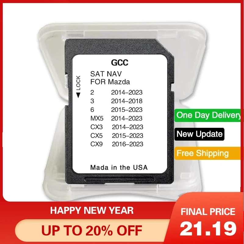 

2024 Maps GCC/Gulf Area\Middle East Version for Mazda 2/3/6/MX5/CX5/CX9 Connect1 Navi SD Card GPS Navigation Map Update system