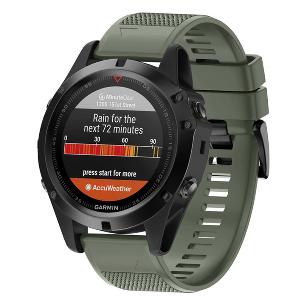 실리콘 시계 밴드 스트랩, Garmin Fenix 6X 6 Pro 7X 7 5 5X Plus Easyfit 손목 밴드, Epix Gen 2 스마트 워치 팔찌, 26mm, 22mm