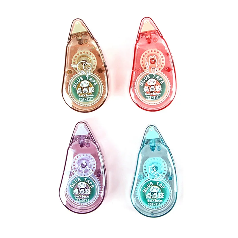 

Luckshopping 4-ролики с двусторонней клейкой лентой и распределителем клея, используемые для ручного изготовления, школ и офисов.