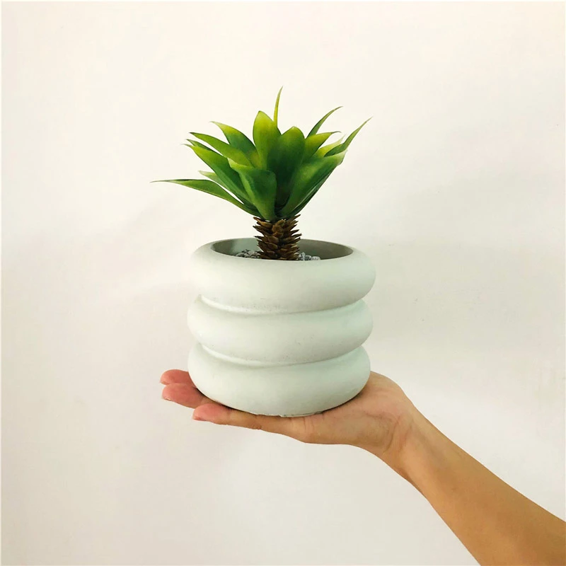 DIY betoniarnia Pot formy silikonowe opony kształty pączki okrągłe piór posiadacze ogrodnictwo dekoracyjne formy cementu epoksydowego formy