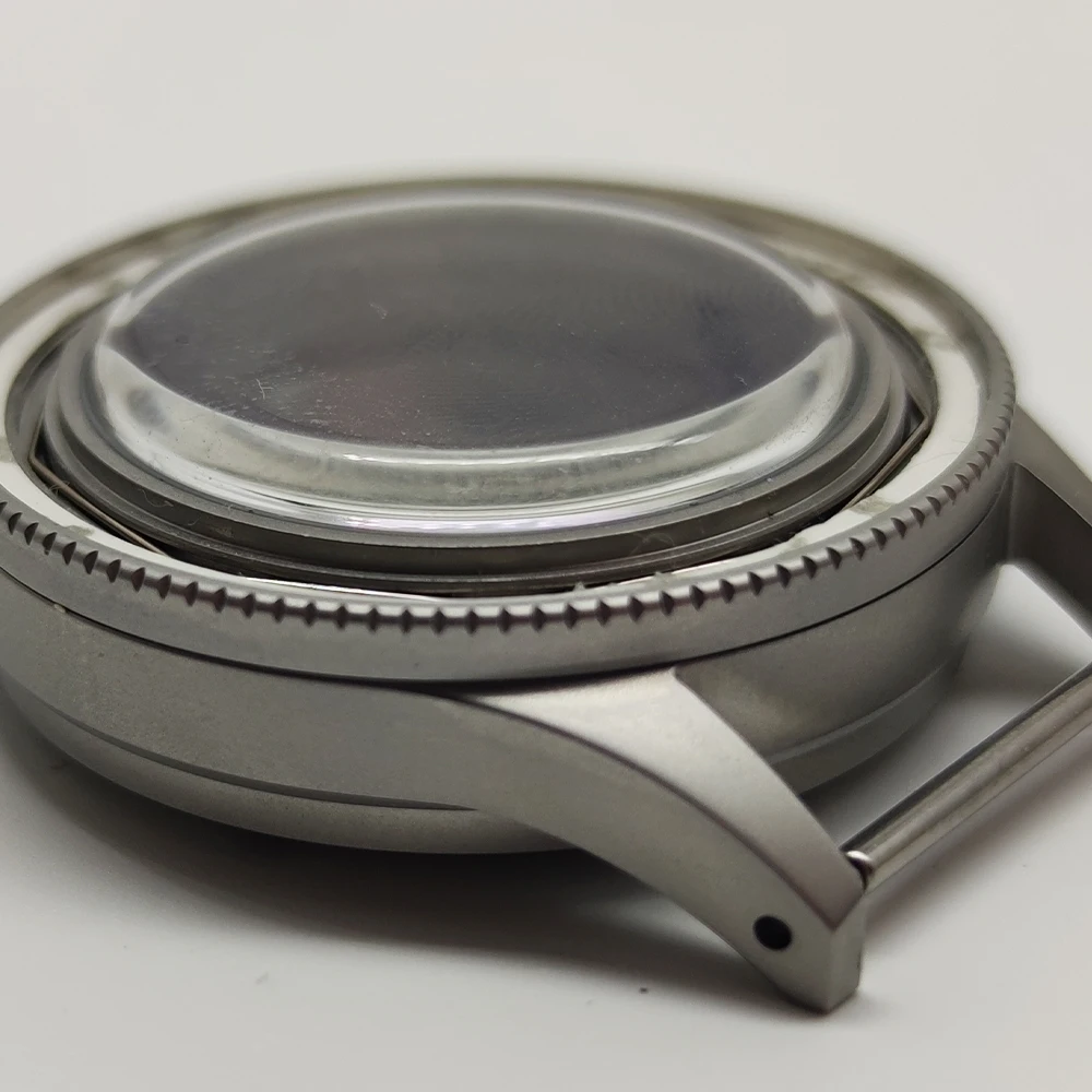 40mm Stainless Steel Watch Case luminous bezel domed glass 100m water resistance Case fit NH34 NH35 NH36 movement