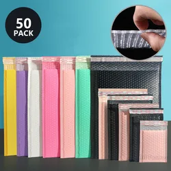 Sacchetti di spedizione da 50 pezzi per confezionare prodotti pacchetto di consegna imballaggio Bubble Mailer forniture per piccole imprese buste postali