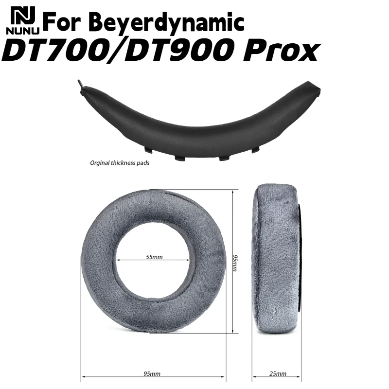 Wymienne oddychające gąbki na uszy z żelem lodowym / Poduszki na pałąk / Poduszka na pałąk do słuchawek Beyerdynamic DT700 Prox DT900 Prox — zdjęcie produktu 2