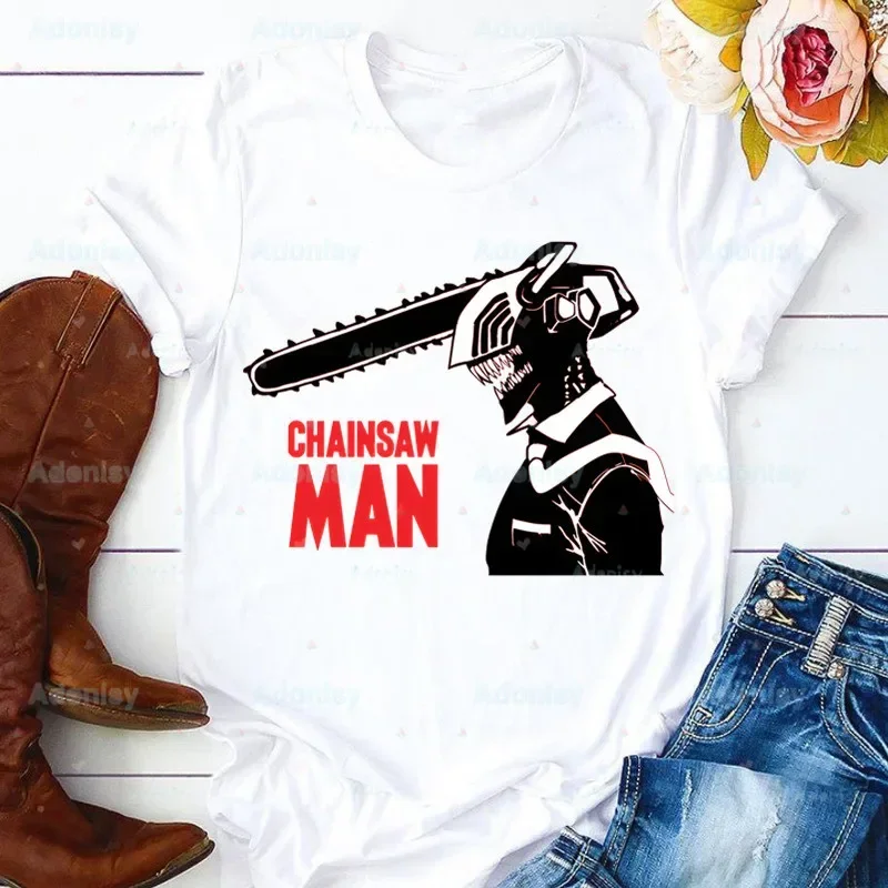 

Darkness Devil Chainsaw Man Print Harajuku Summer Tshirt Casual Round Neck Horror Manga Anime Devil Kon Top Tee Shirt,Drop Ship