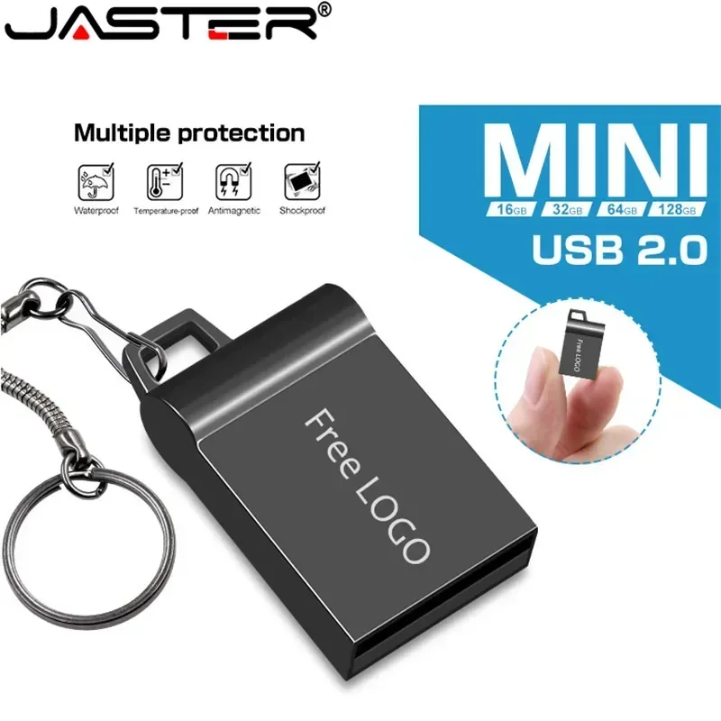 

USB-флеш-накопитель JASTER в металлическом корпусе, 128/100% ГБ, 16/32/64 ГБ