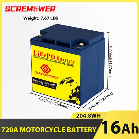 30L-BS 리튬 이온 오토바이 배터리 12.8V 16Ah 720A Kawasaki Suzuki Triumph Yamaha(MMG5)와 호환 가능
