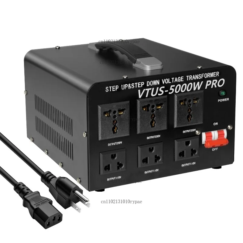 2500W Power Step-Up & Step-Down Transformer, 110V to 220V or 220V to 110V Voltage Converter